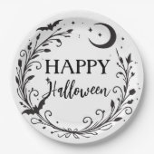 ウィッお洒落チウィッカ信者ハーブ魔法ハロウィーン ペーパープレート (正面)