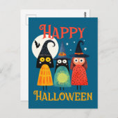 ウィッお洒落チカラフルハッピーハローウィン ポストカード (正面/裏面)
