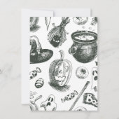 ウィッお洒落チモダン魔女ハローウィンパーティ 招待状 (裏面)