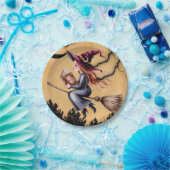 ウィッお洒落チ飛んでいるブルームガールバースデーパーティー ペーパープレート (パーティー)