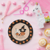 ウィッお洒落チ&幽霊ハロウィーン誕生日パーティー ペーパープレート (パーティー)