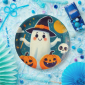 ウィッよくはしゃぐチハローウィンパーティプレート – 漫画 ペーパープレート (パーティー)