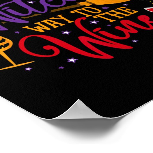 ウィッカのためにワインのハロウィンの飲み方に魔女の方法 ポスター (角)