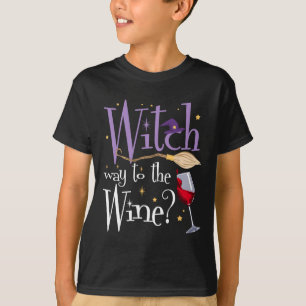 ウィッカのためにワインのハロウィーン飲み方に魔女の方法 Tシャツ