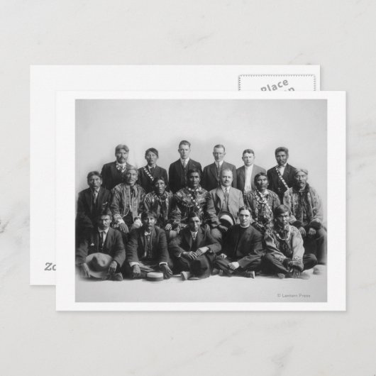 ウィッカシャム判事とインディアン首長会議 ポストカード (正面/裏面)