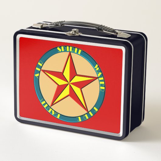ウィッカマグカ星形五角形 メタルランチボックス (正面)