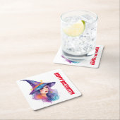 ウィッカラフルチスケッチハロウィーン スクエアペーパーコースター (インサイチュ)