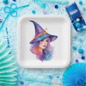 ウィッカラフルチスケッチハロウィーン ペーパープレート (パーティー)