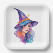 ウィッカラフルチスケッチハロウィーン ペーパープレート (正面)