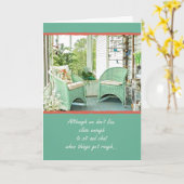 ウィッカーチェアフロントポーチ考えスウィートオブユー カード (黄色い花)