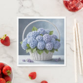 ウィッカーバスケットのアジサイ スタンダードランチョンナプキン (インサイチュ)