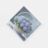 ウィッカーバスケットのアジサイ スタンダードランチョンナプキン (角)