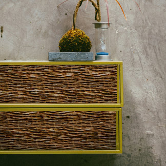 ウィッカーバスケットの切り離し 薄葉紙