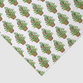 ウィッカーバスケットパターンの休日にクリスマスツリー 薄葉紙 (詳細)