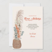 ウィッカーバスケット内のパンパスグラス移動 案内状 (正面)