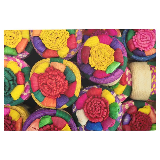 ウィッカーバスケット金属ウォールアート メタルプリント (正面)