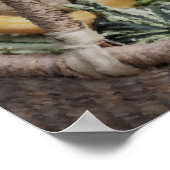 ウィッカーファンシーバスケットの写真の中のグ絵画ールド ポスター (角)