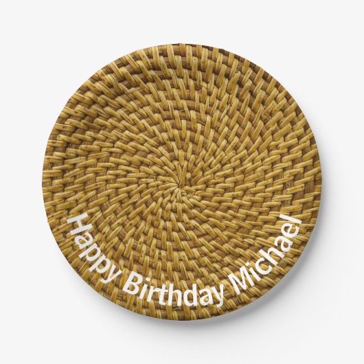 ウィッカールッパーソナライズされたクボヘミアンボホ ペーパープレート (正面)