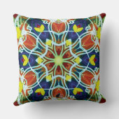 ウィッカー万華鏡のように千変万化するパターン枕 クッション (裏面)