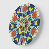 ウィッカー万華鏡のように千変万化するパターン ラージ壁時計 (傾斜)