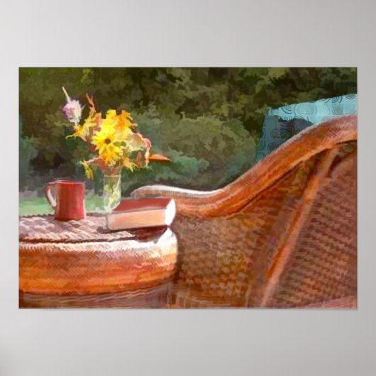 ウィッカー、コーヒー&良い本 ポスター (正面)