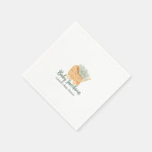 ウィッカー&ベビーの息 – Sage Green スタンダードカクテルナプキン (角)