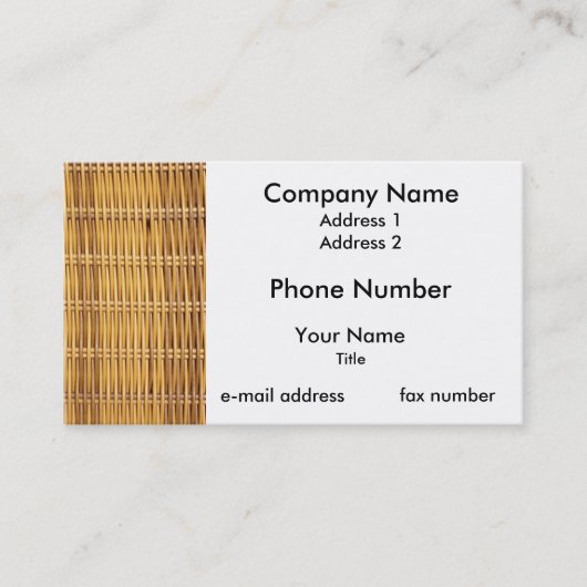 ウィッカー 名刺 (正面)