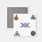 ウィッカ信者と異教の記号 マグネット (正面/裏面)