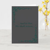 ウィッカ信者の悔やみや弔慰カード: そして彼女に私達は戻ります カード (黄色い花)