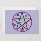 ウィッカ信者の星および蝶 招待状 (正面)