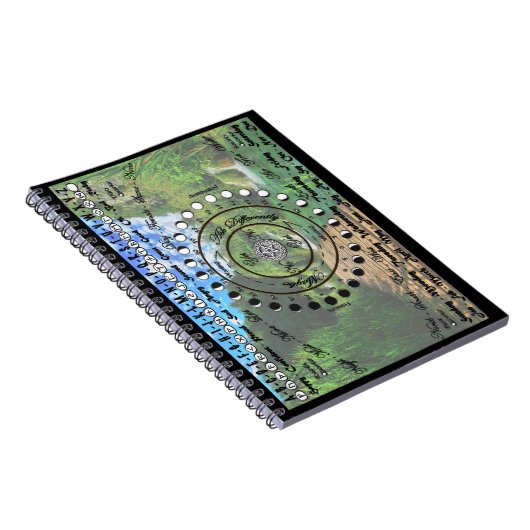 ウィッカ信者の異教のな振子の図表 ノートブック (右側)