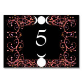 ウィッカ信者の神及び女神Handfastingによって名前を挙げられるTable Card テーブルナンバー (正面)