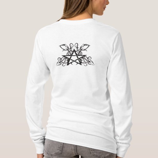 ウィッカ信者は上がりました Tシャツ (裏面)