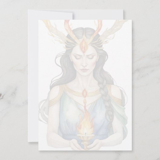 ウィッカ信者インボルクの女神の冬の火 招待状 (裏面)