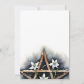 ウィッカ信者インボルクキャンドルマスフローラ星形五角形ホリデー 招待状 (裏面)