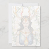 ウィッカ信者インボルク女神フローラ炎金ゴールドスノーフレーク 招待状 (裏面)