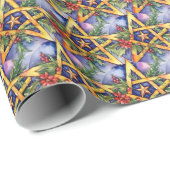 ウィッカ信者ウィンター至ユール(キリスト降誕祭)ホリー星形五角形 ラッピングペーパー (ロールコーナー)