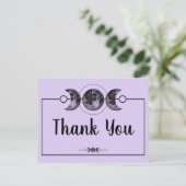 ウィッカ信者サンキューカードムーンハンドスト結婚ング ポストカード (スタンド正面)