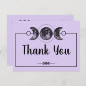 ウィッカ信者サンキューカードムーンハンドスト結婚ング ポストカード (正面/裏面)