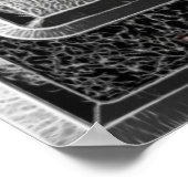 ウィッカ信者シルバークレストムーン&星形五角形 ポスター (角)