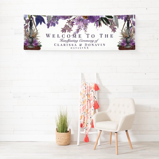 ウィッカ信者ハンドスティングユニオンパープルフローラ 横断幕 (インサイチュ)