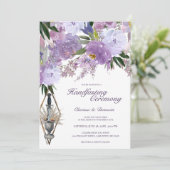 ウィッカ信者ハンドフェスティングチャリス&アテナムパープルフローラ 招待状 (スタンド正面)