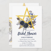 ウィッカ信者ブライダルシャワー | ゴシックフローラ星形五角形インビ 招待状 (正面/裏面)