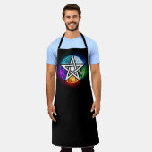 ウィッカ信者ペンタグラム エプロン (着用した状態)