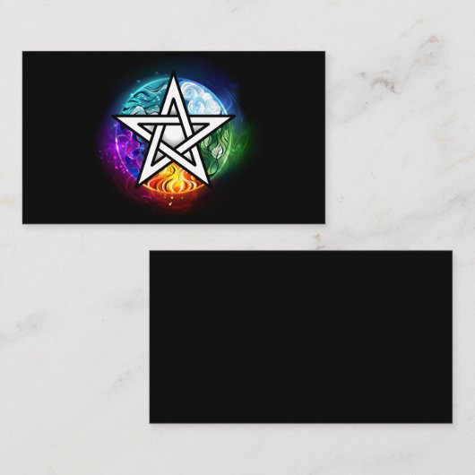 ウィッカ信者ペンタグラム エンクロージャーカード (正面/裏面)