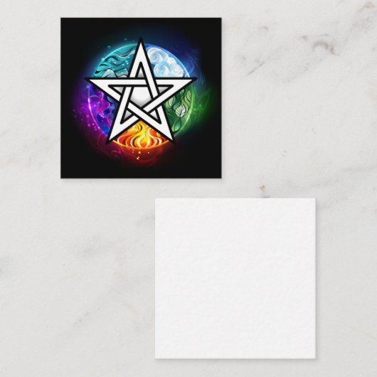 ウィッカ信者ペンタグラム エンクロージャーカード (正面/裏面)