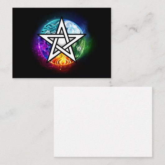ウィッカ信者ペンタグラム エンクロージャーカード (正面/裏面)