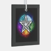 ウィッカ信者ペンタグラム ガラスオーナメント (正面右)