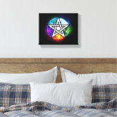 ウィッカ信者ペンタグラム キャンバスプリント (インサイチュ (寝室))