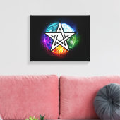 ウィッカ信者ペンタグラム キャンバスプリント (インサイチュ (リビング))